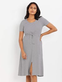 A Pea In The Pod Ripe Lift Up Tie Front Nursing Dress