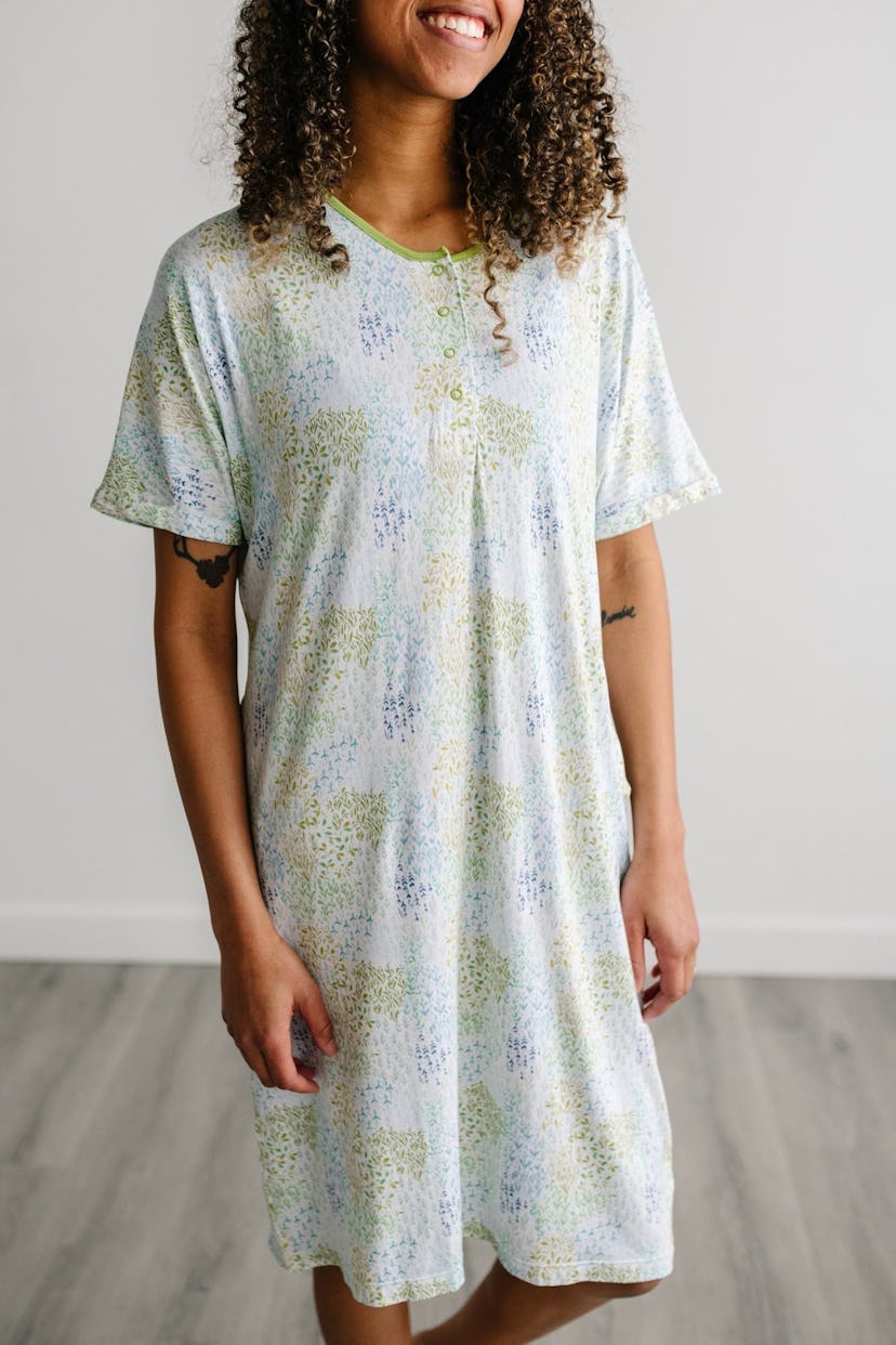 Little Sleepies Botanical Gardens  Bamboo Viscose Caftan Gown