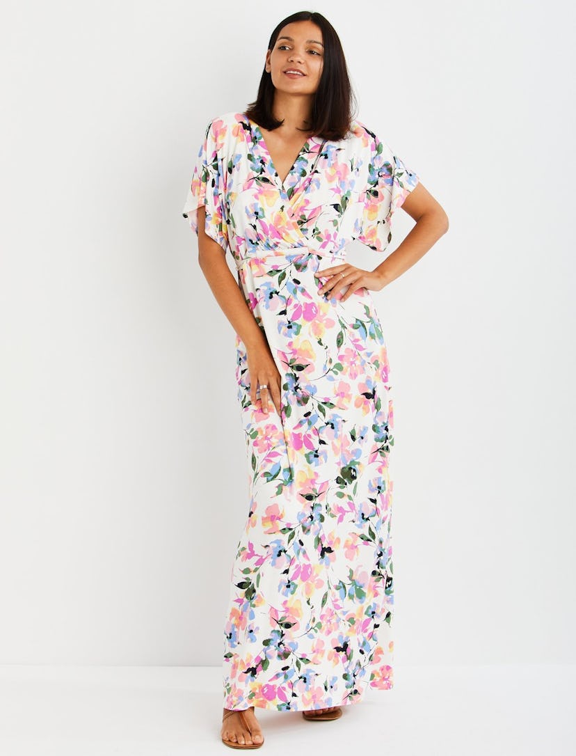 Motherhood Pull Down Nursing Maxi Dress