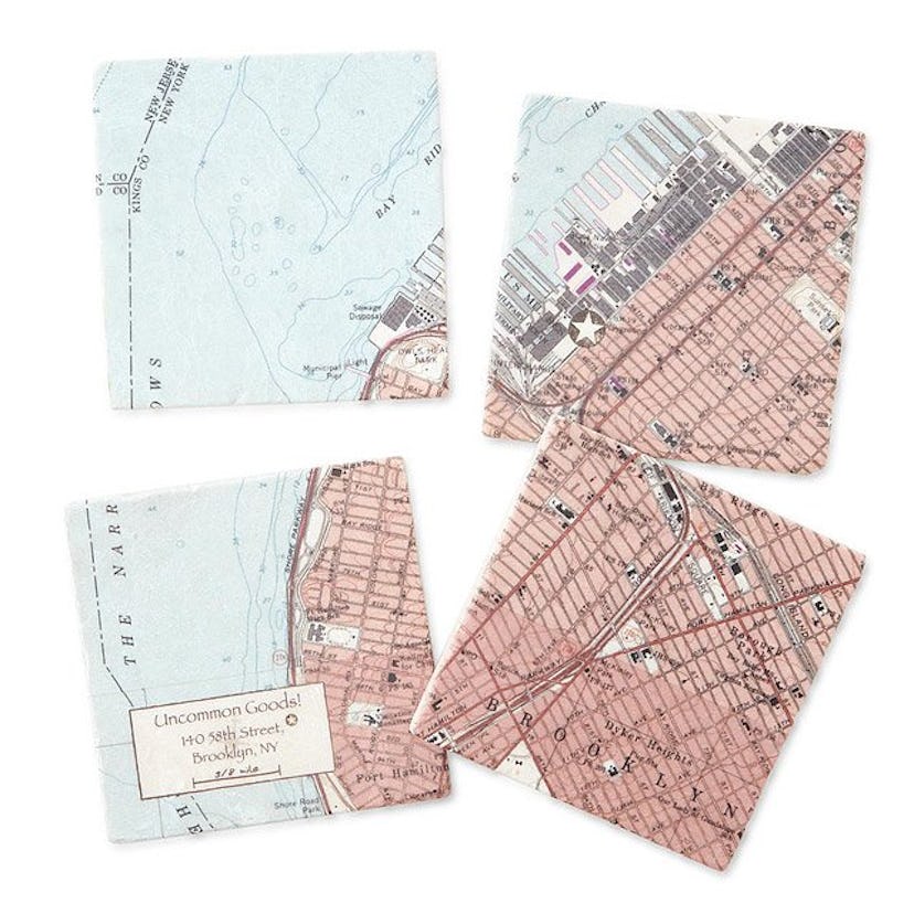 Uncommon Goods Custom Map Coaster Set