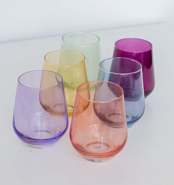 Estelle Colored Glass Mixed Stemless Set
