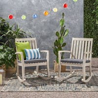 Union Rustic Outdoor Brookport Solid Wood Rocking Chair (Set of 2)