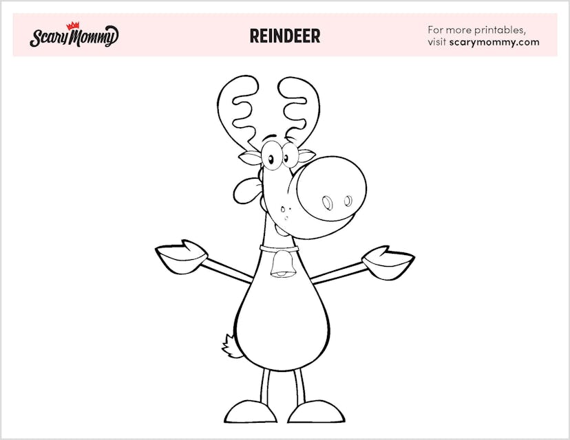 Reindeer coloring pages 1