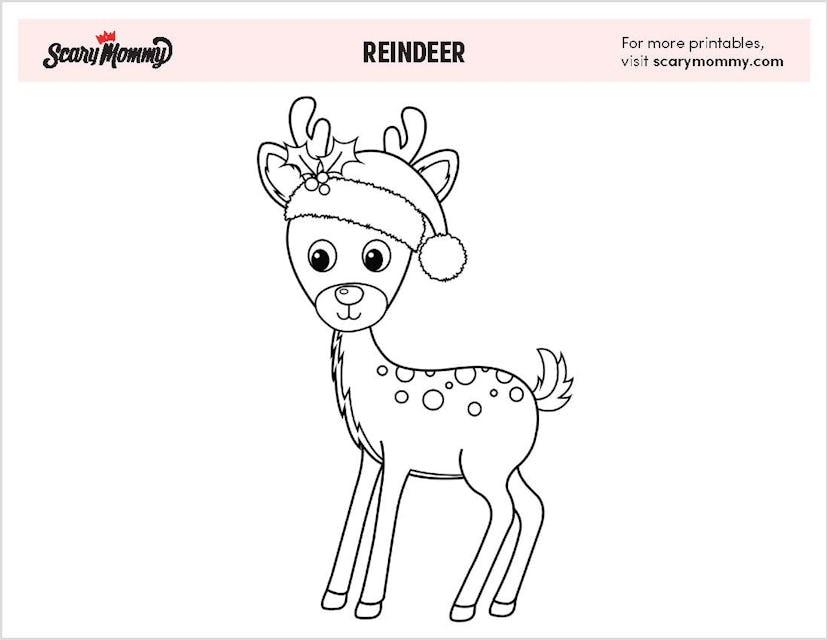 Reindeer with Christmas cap