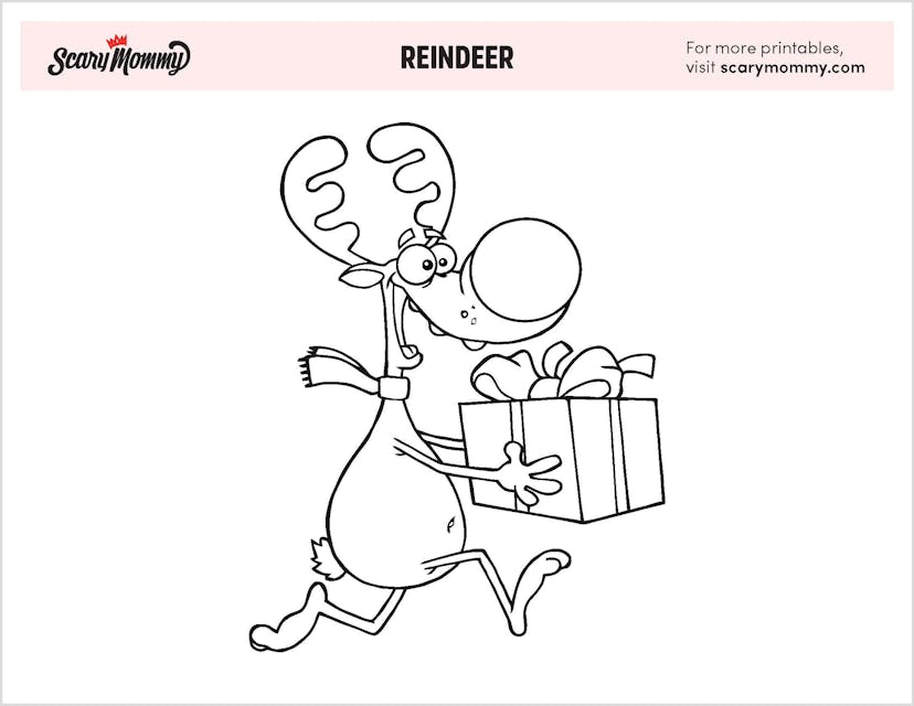 Reindeer coloring pages 6