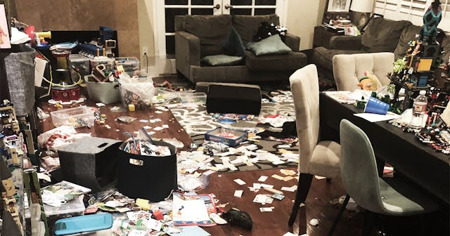 A messy apartment