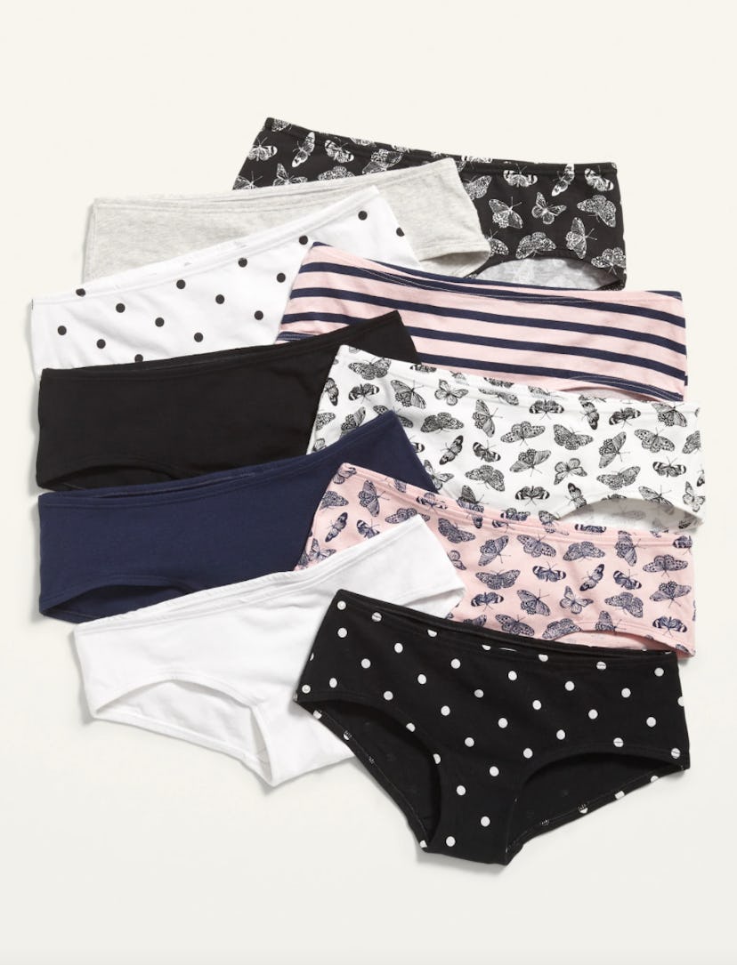 Printed 10-Pack Hipster Underwear for Girls