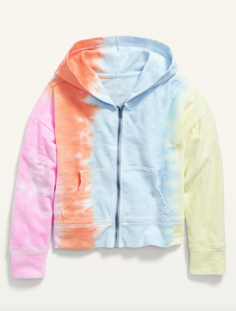 Vintage Tie-Dye Zip Hoodie