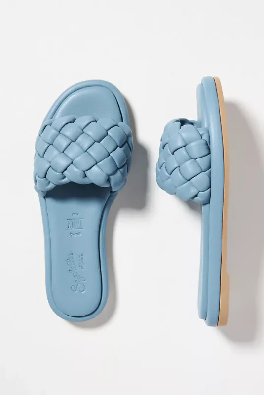 puffy braided sandals