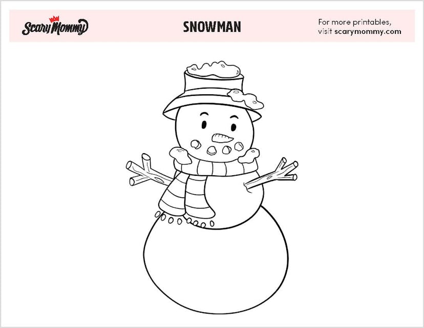 Snowman coloring page 1
