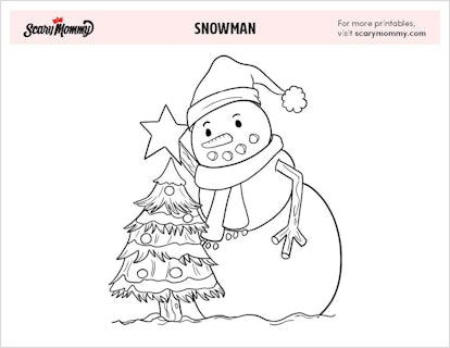 Snowman coloring page 10