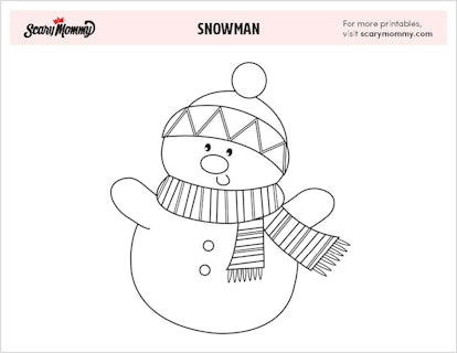 Snowman coloring page 2