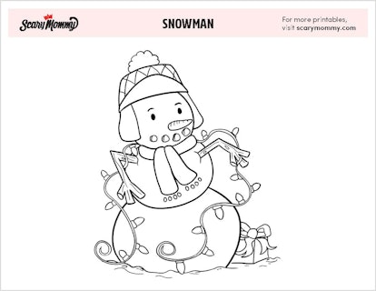 Snowman coloring page 4