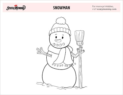 Snowman coloring page 5