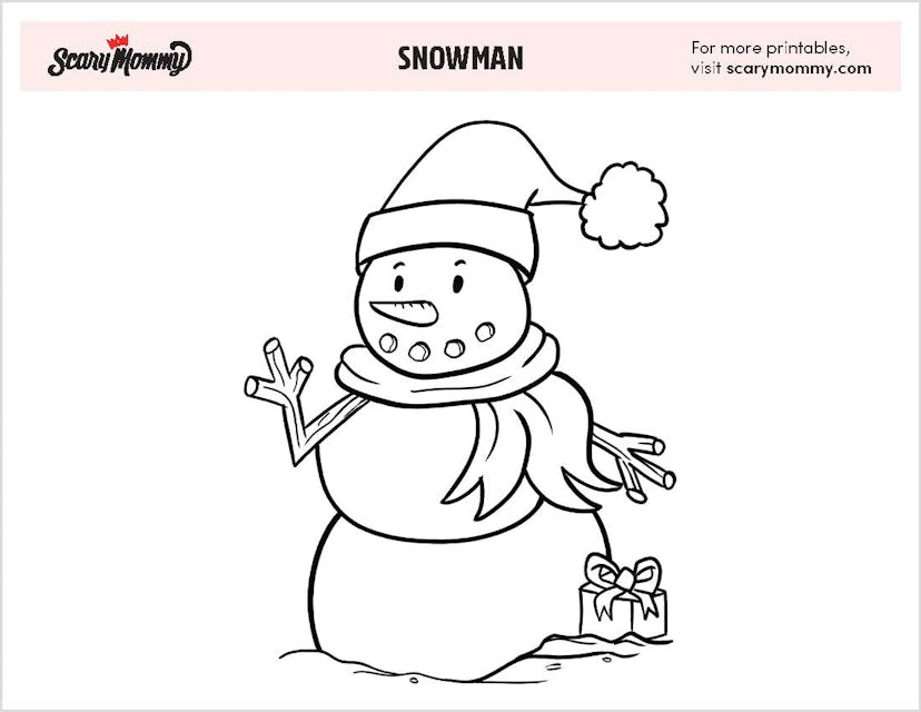 Snowman coloring page 6