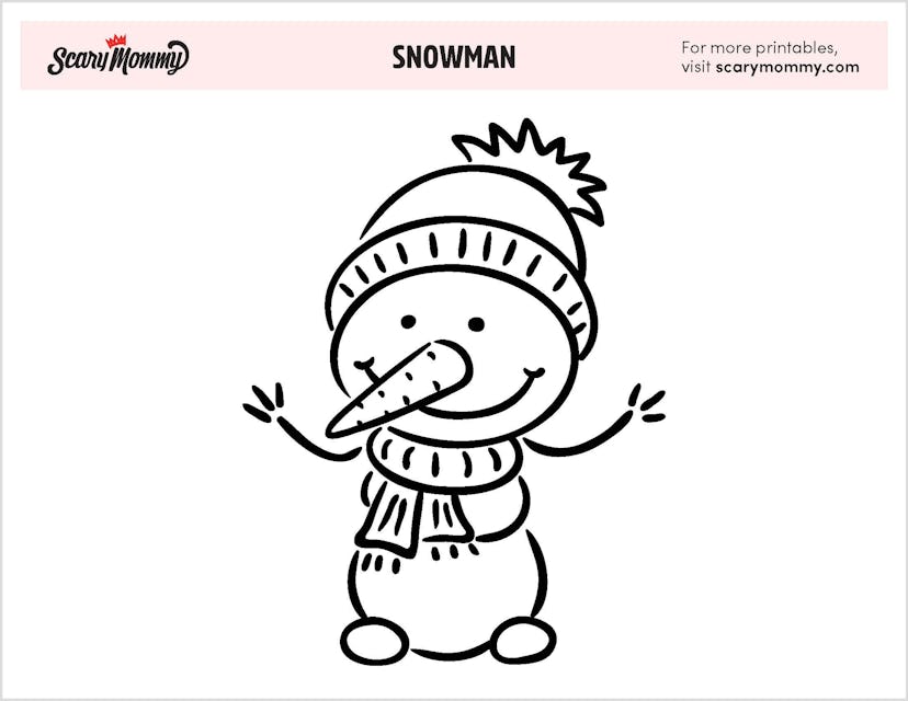 Snowman coloring page 8