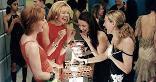 Cynthia Nixon, Kim Cattrall, Kristin Davis, and Sarah Jessica Parker in Sex and the City.