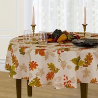 Coello Floral Round Thanksgiving Tablecloth