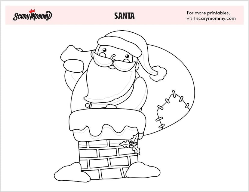 Santa Coloring Page 5