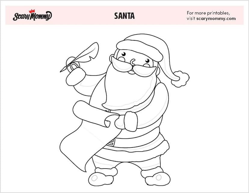 Santa Coloring Page 7