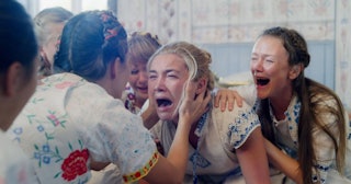 Scene from the 2019 horror movie Midsommar.