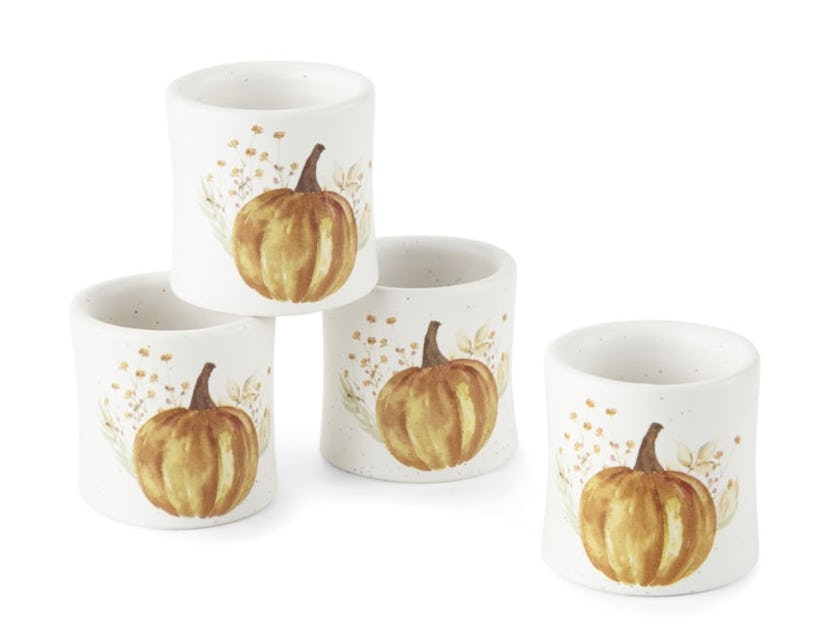 Jcp Amber Glow Pumpkin 4-pc. Napkin Ring