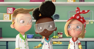 A scene from the Netflix cartoon "Ada Twist, Scientist" 