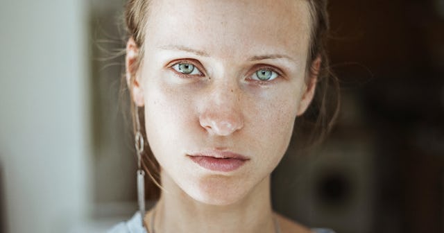 Portrait of a woman — intense personality.