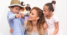Jennifer Lopez on the red carpet with twins Max and Emme.