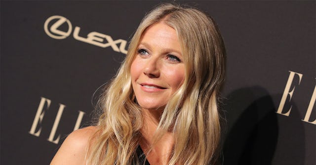 Gwyneth Paltrow smiling and posing during a red carpet event