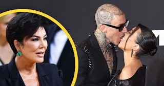 Kourtney And Travis kissing in public, and Kris Jenner who wants to hide in a closet because of thei...