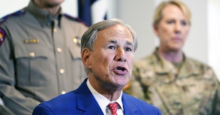 Texas Governor Greg Abbott, who accuses LGBTQ books of containing 'pornography'