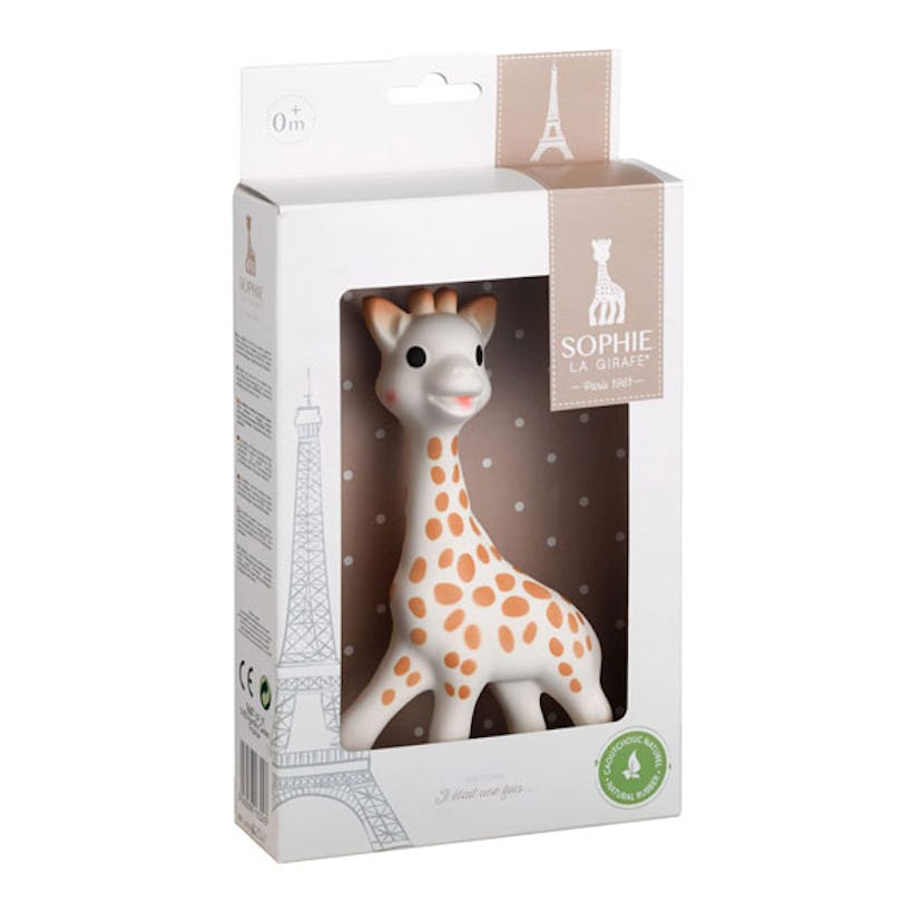 Sophie the Giraffe toy in a box