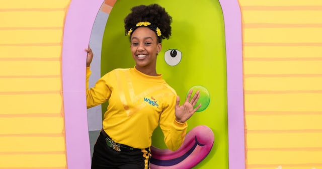 Tsehay Hawkins, The New Yellow Wiggle waving and greeting