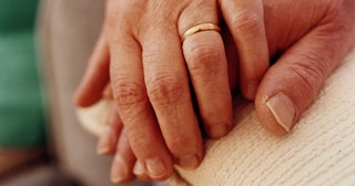 Couple in a 40-Year Marriage holding hands 