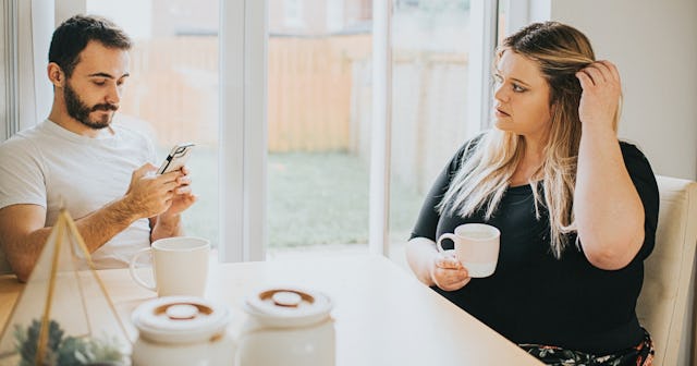 Woman and man tense — gaslighting quotes