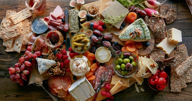 Charcuterie board of meats and cheeses — Trader Joe's charcuterie board ideas