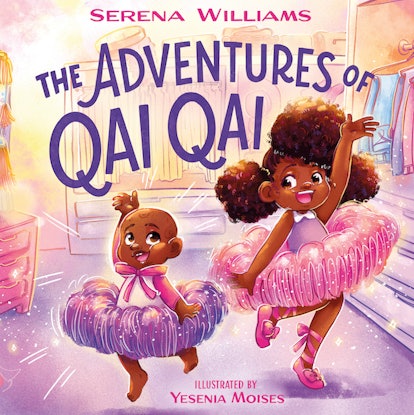 The cover of Serena Williams' first kids book with two girls dancing in the closet