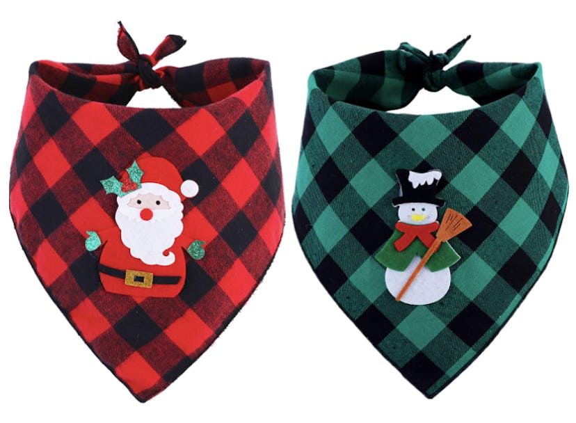 BoomBone Store 2 Pack Dog Christmas Bandana