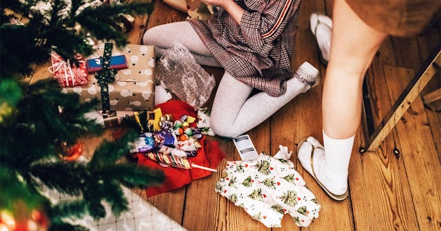 Post-holiday clutter made by the kids during Christmas