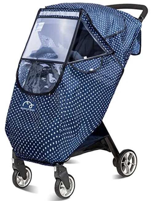 Obecome Universal Baby Stroller Rain Cover Waterproof Umbrella Stroller Wind Dust Shield Cover for Strollers 