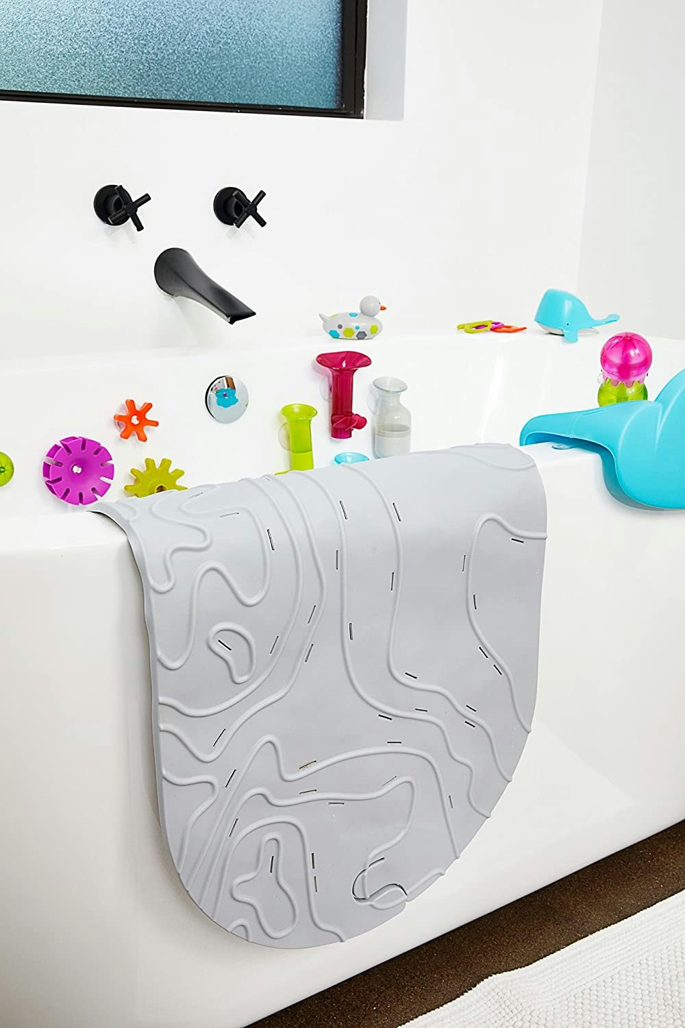 100x40cm Gearific Kids Cartoon Bath Mats Non Slip Bathtub Mat with Suction Cup for Children Extra Long Baby Shower Mat