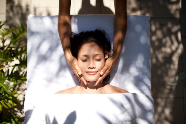 single mom getting a massage, self care
