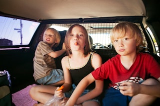 Kids making a mess in your car