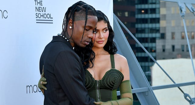 Kylie Jenner and Travis Scott posing for a picture together