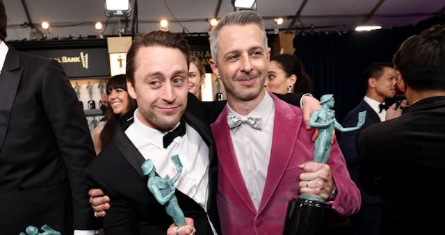 Kieran Culkin and Jeremy Strong at the SAG Awards