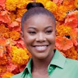 Gabrielle Union smiling at the Veuve Clicquot Polo Classic at Will Rogers State Historic Park