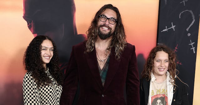 Lola Momoa, Jason Momoa, and Nakoa-Wolf Momoa at the red carpet event for the world premiere of "The...
