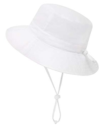 Simplicity Baby UPF 50+ Adjustable Drawstring Wide Brim Bucket Sun Hat