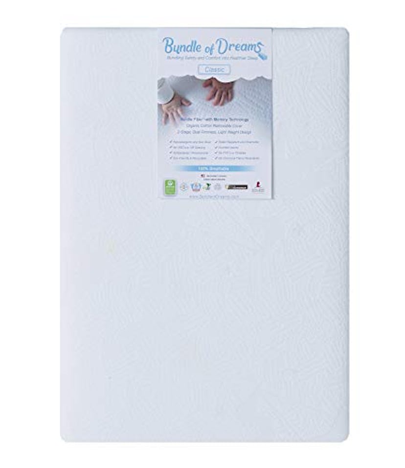 Bundle of Dreams Flagship 5-Inch Organic Dual Firmness Stage Mini Crib Mattress